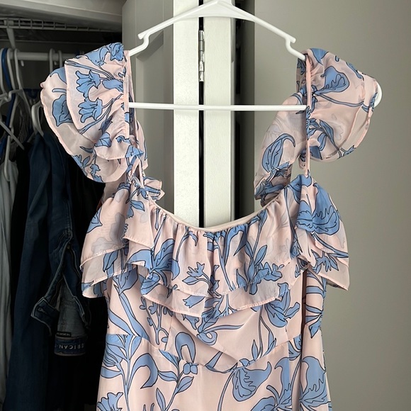 Lulu’s Adelaide Pink & Blue Floral Maxi Dress, worn once - Picture 6 of 11